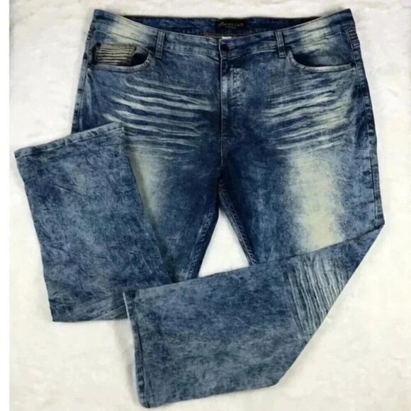 MARC ECKO Men's Cut & Sew Vintage Acid Wash Jeans Size 46 x 30 - Picture 1 of 13